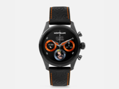 De Montblanc Summit 3 Smartwatch x Naruto heeft aangepaste geanimeerde wijzerplaten. (Beeldbron: Montblanc)