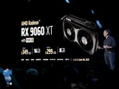 12 GB moet de nieuwe norm worden voor 1080p videokaarten. Afgebeeld - RX 9060 XT presentatiedia (bron: AMD)