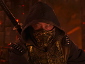 Een screengrab van de featurette van Mortal Kombat II waarin Scorpion te zien is (bron: Warner Bros. YT)