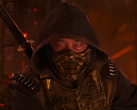 Een screengrab van de featurette van Mortal Kombat II waarin Scorpion te zien is (bron: Warner Bros. YT)