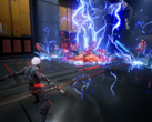 In Terminull Brigade werken spelers samen als cybernetische handhavers om malafide AI-facties uit te schakelen in een stad met een cyberpunk-thema. Afgebeeld - een ingame screenshot. (Afbeeldingsbron: Steam)