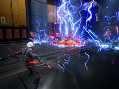 In Terminull Brigade werken spelers samen als cybernetische handhavers om malafide AI-facties uit te schakelen in een stad met een cyberpunk-thema. Afgebeeld - een ingame screenshot. (Afbeeldingsbron: Steam)