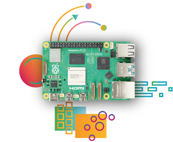 De Raspberry Pi 5 is een geweldige oplossing als client voor het streamen van games, met genoeg poorten voor het aansluiten van een muis, toetsenbord en gamepad indien nodig (Bron: RaspberryPi.org)