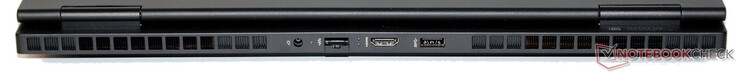 Achterkant: Voedingsaansluiting, Gigabit Ethernet, HDMI, USB 3.2 Gen 1 (USB-A)
