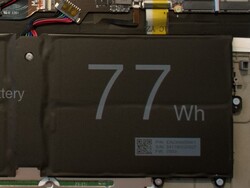 77-Wh batterij in de LG Gram 17