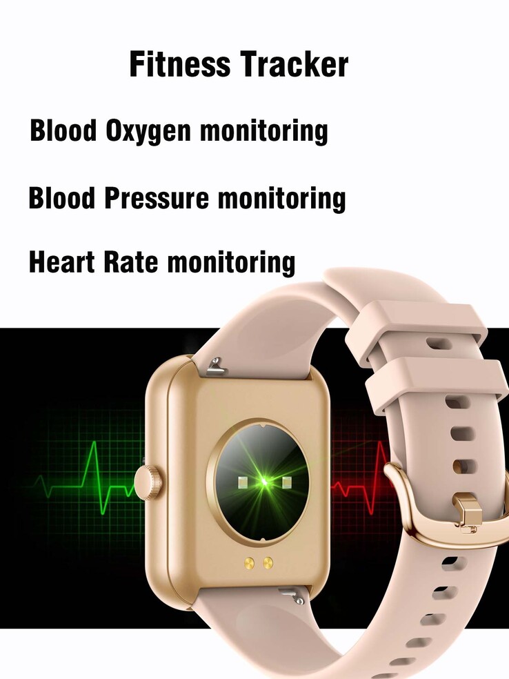 据称SENBONO智能手表有血压和心率监测器。(图片来源: SENBONO)