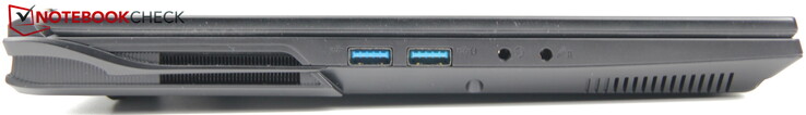 Links: 2x USB-A 3.0, headset, microfoon