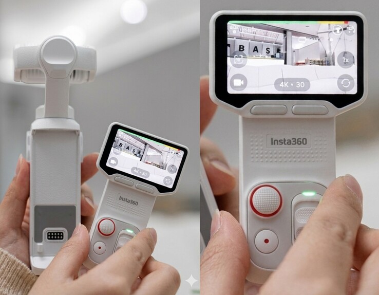 De witte Insta360 Luna Ultra.