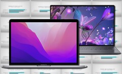 De 2022 Apple MacBook Pro 13 met M2 heeft zijn ARM-voordeel gebruikt tegen de Dell XPS 13 Plus. (Afbeelding bron: Apple, Dell, Max Tech - bewerkt)