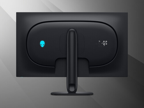 Achterzijde van de Alienware AW3226Q 32-inch 4K OLED-monitor afgebeeld