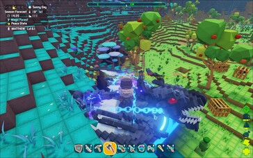 Afbeelding: Een screenshot van de gameplay van PixARK.