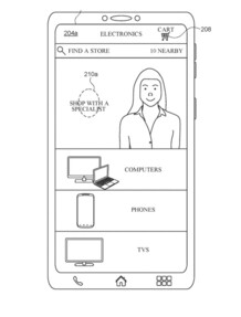Detail uit het patent van de Apple Store app