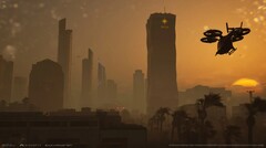 Redrock bij zonsondergang met verticaal lanceervliegtuig boven ons (Afbeelding bron: Build A Rocket Boy)