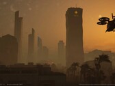 Redrock bij zonsondergang met verticaal lanceervliegtuig boven ons (Afbeelding bron: Build A Rocket Boy)