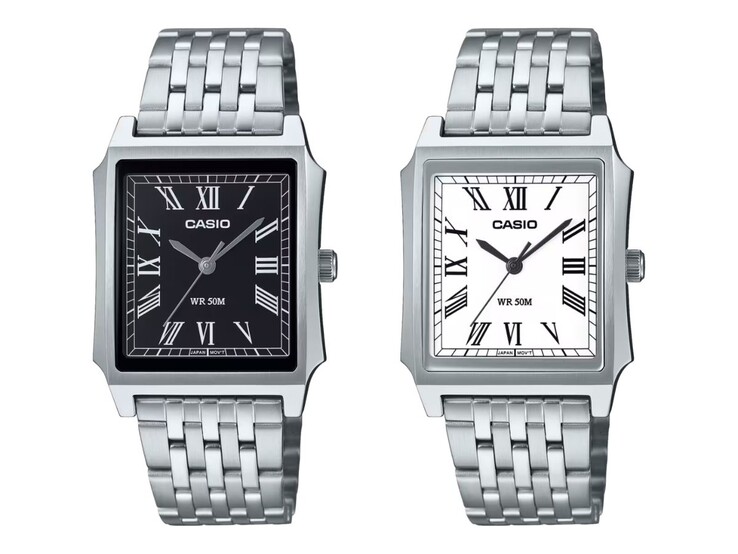 De Casio MTPB190D-1BV (links) en MTPB190D-7BV (rechts) horloges
