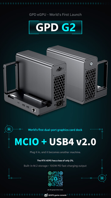 De G2 eGPU dock met MCIO (machine vertaald)