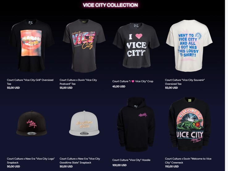De Vice City Collection van het Court Culture-label van de Miami Heat.