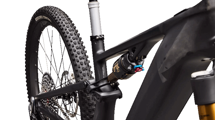 De S-Works Turbo Levo R Ultralight is voorzien van de GENIE-veringstechnologie van Specialized