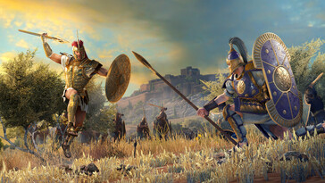 Een afbeelding van een duel in A Total War Saga: Troy.