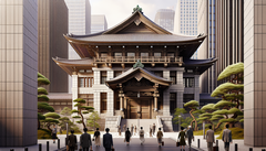 Japans gerechtsgebouw (Bron: DALL-E 3 gegenereerde afbeelding)