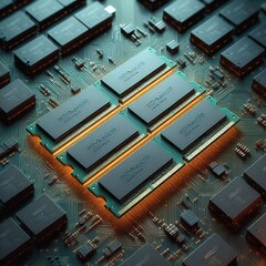 Qualcomm en Apple zouden LPDDR6-geheugen kunnen gebruiken in hun aankomende smartphone SoC&#039;s (afbeelding gegenereerd door DALL-E 3.0)