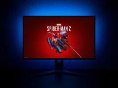 De game „Marvel's Spider-Man 2“ weergegeven op een pc-monitor
