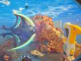 Een screengrab van een gemodde versie van Subnautica 2 met dodelijke wezens