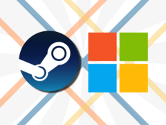 Als het lek waar is, zouden Steam-titels beschikbaar kunnen worden in de Microsoft Store via backend koppelingen. (Afbeeldingsbron: Steam, Microsoft - bewerkt)