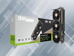 Zotac RTX 5070 Ti GPU wordt getoond (Afbeelding bron: Zotac met bewerkingen)