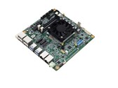 Het MIX-PT LWV1 Mini ITX-moederbord van Aaeon ziet eruit als een typisch compact SFF-moederbord met een ingebouwde ventilator.