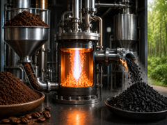 Dankzij plasmapyrolyse kan gemalen koffie in slechts 90 seconden worden omgezet in brandstof.