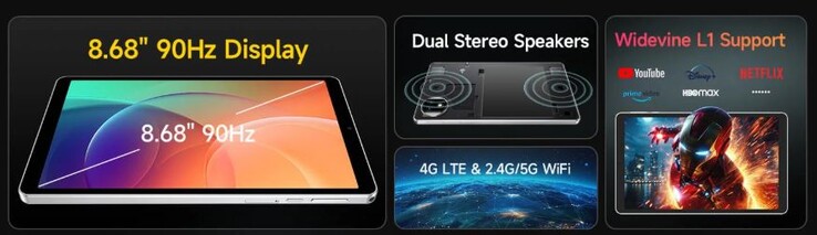 De Tab A9 Pro heeft een compact 8-inch scherm (Afbeelding bron: Ulefone)