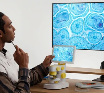 De Darwin MX Pro heeft Wi-Fi-schermdeling voor het eenvoudig bekijken van preparaten terwijl u de realtime karterings- en onderzoeksgereedschappen gebruikt. (Afbeeldingsbron: BeaverLab op Kickstarter)