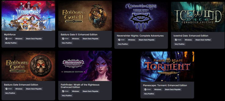 Alle games in de RPG Icons bundel (Afbeelding bron: Green Man Gaming)