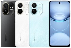 De Tecno Spark 30C 5G is verkrijgbaar in de kleuren Aurora Cloud, Azure Sky en Midnight Shadow (Afbeelding bron: Tecno)