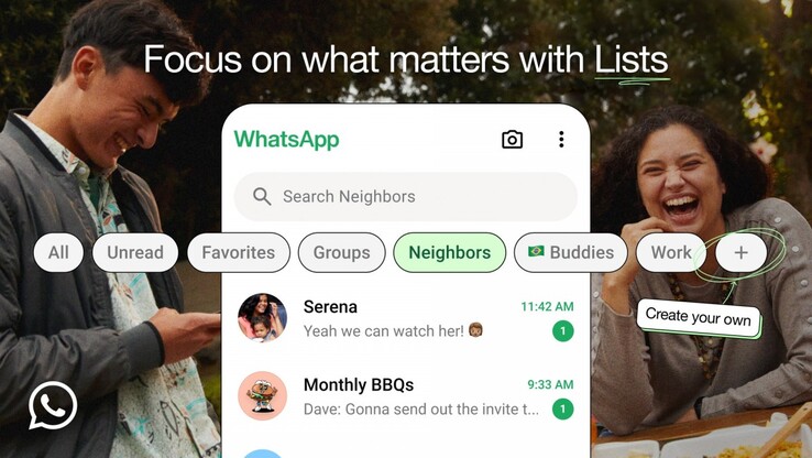 De nieuwste functie Aangepaste lijsten van WhatsApp. (Afbeeldingsbron: WhatsApp)