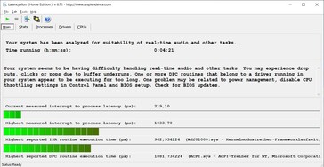 LatencyMon - Stats