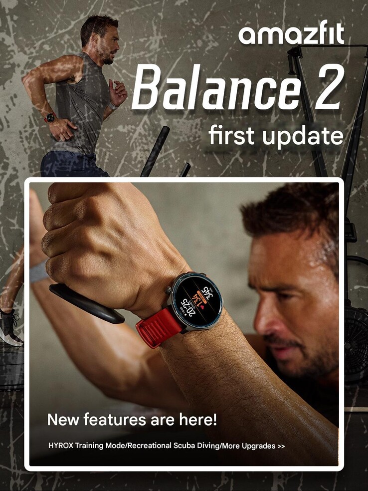 De release notes voor de Amazfit Balance 2 smartwatch update. (Afbeelding bron: Amazfit via Weibo, machine vertaald)