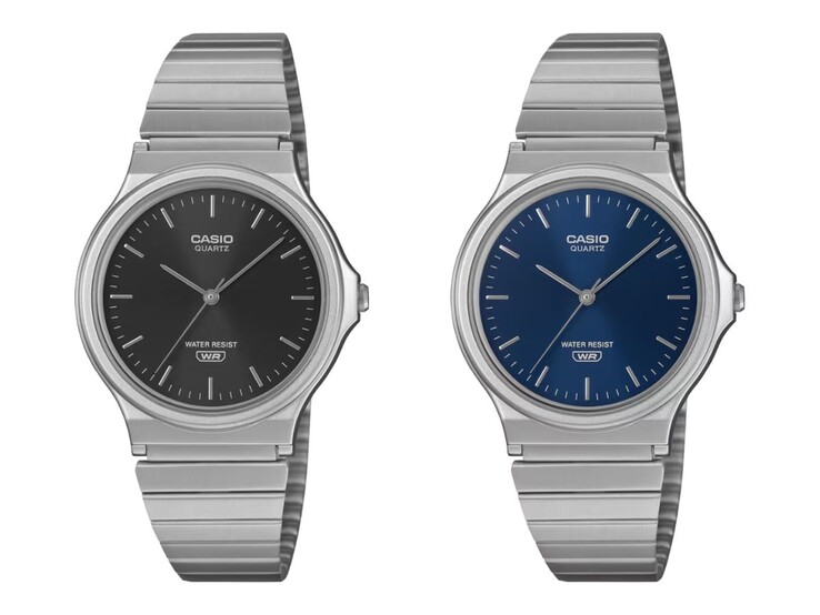 De Casio MQ-24DA-1A (links) en MQ-24DA-2A (rechts) horloges