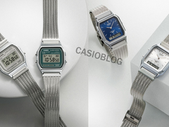 Van links naar rechts: de Casio A158WEM-3, A158WEM-7, AQ-230EM-2A en AQ-230EM-7A. (Afbeeldingsbron: Casioblog)