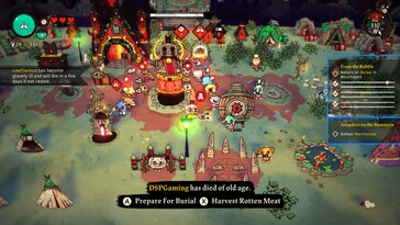 Afbeelding: Een screenshot van de gameplay van Cult of the Lamb.