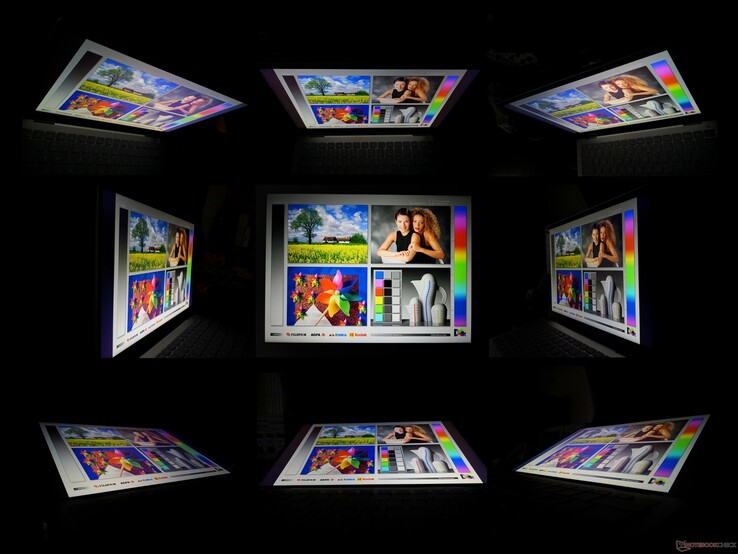 Brede IPS kijkhoeken maken zowel portret als landschap modi mogelijk, net als op een tablet. Kleuren en contrast gaan niet achteruit, tenzij bij kijken vanuit extreme hoeken