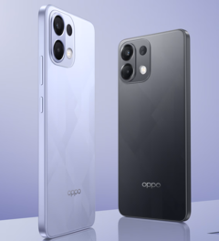 De Oppo K13 is verkrijgbaar in de kleuren ijspaars en prismazwart (Afbeelding bron: Oppo)