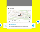 Snapchat's Home Safe-functie (Afbeelding Bron: Snapchat)