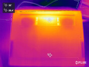 Warmteontwikkeling tijdens de stresstest (onder)