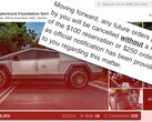 Deze Tesla Cybertruck op Cars &amp; Bids is vrijgesteld van het anti-verkoopbeleid van Tesla, maar anderen hebben een verbod gekregen voor pogingen tot soortgelijke verkoop. (Afbeeldingsbron: Cars &amp; Bids / Cybertruck Owners Club - bewerkt)