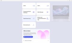Het hoofdmenu met instellingsopties