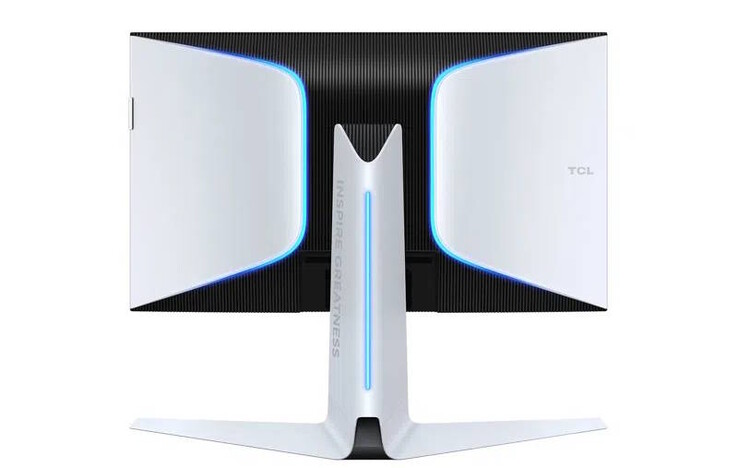 De 27-inch 4K gamingmonitor heeft ingebouwde verlichting en een behoorlijk grote standaard (Afbeelding bron: TCL)