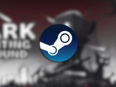 Dark Hunting Ground heeft bijna een jaar in early access doorgebracht voordat het spel 1.0 uitkwam. Afgebeeld - de officiële spelbanner met het Steam-logo erop (bron: Steam - Bewerkt)