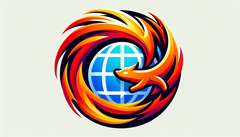 Firefox-browser artistiek logo (Bron: DALL-E 3 gegenereerde afbeelding)